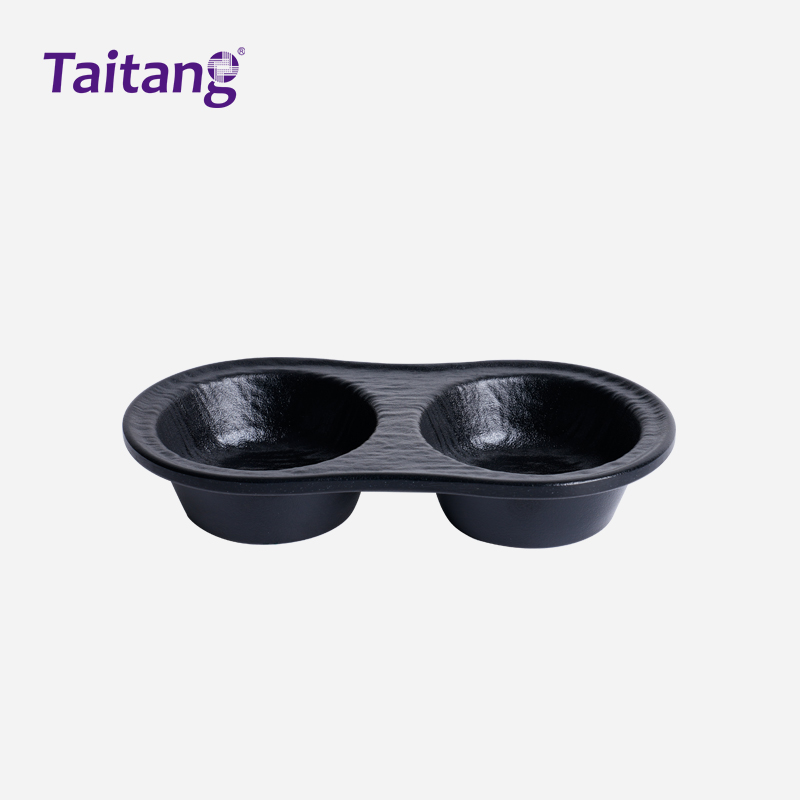 黑石纹-6.7"双格碟