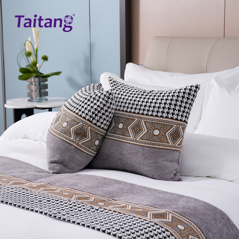 黑金卡伦格-轻奢酒店床旗抱枕套系列