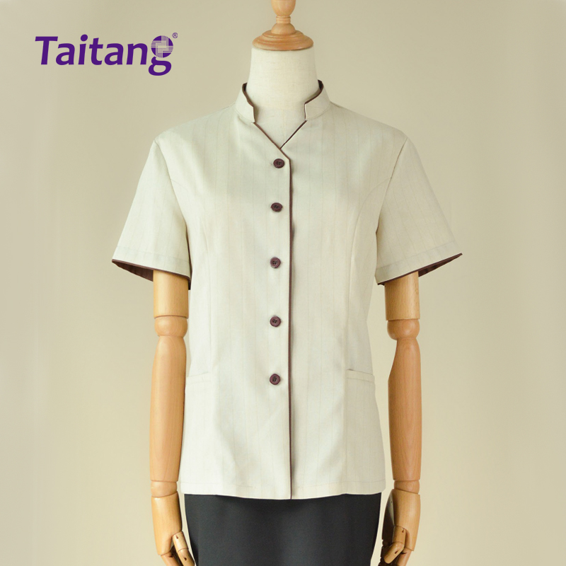 夏季短袖服务员工装定制款